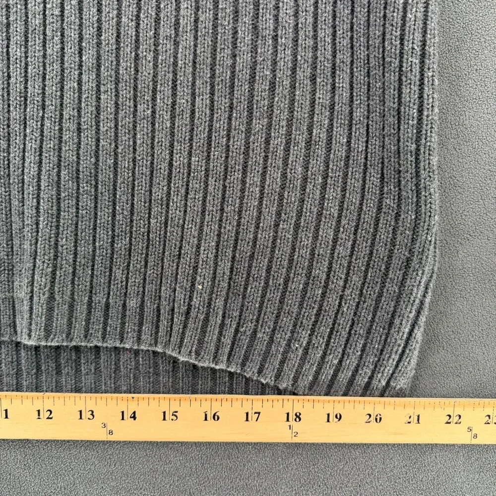 VTG Tommy Hilfiger Men's Sweater Vest XL] Gray Ribbed Knit V-Neck Preppy READ
